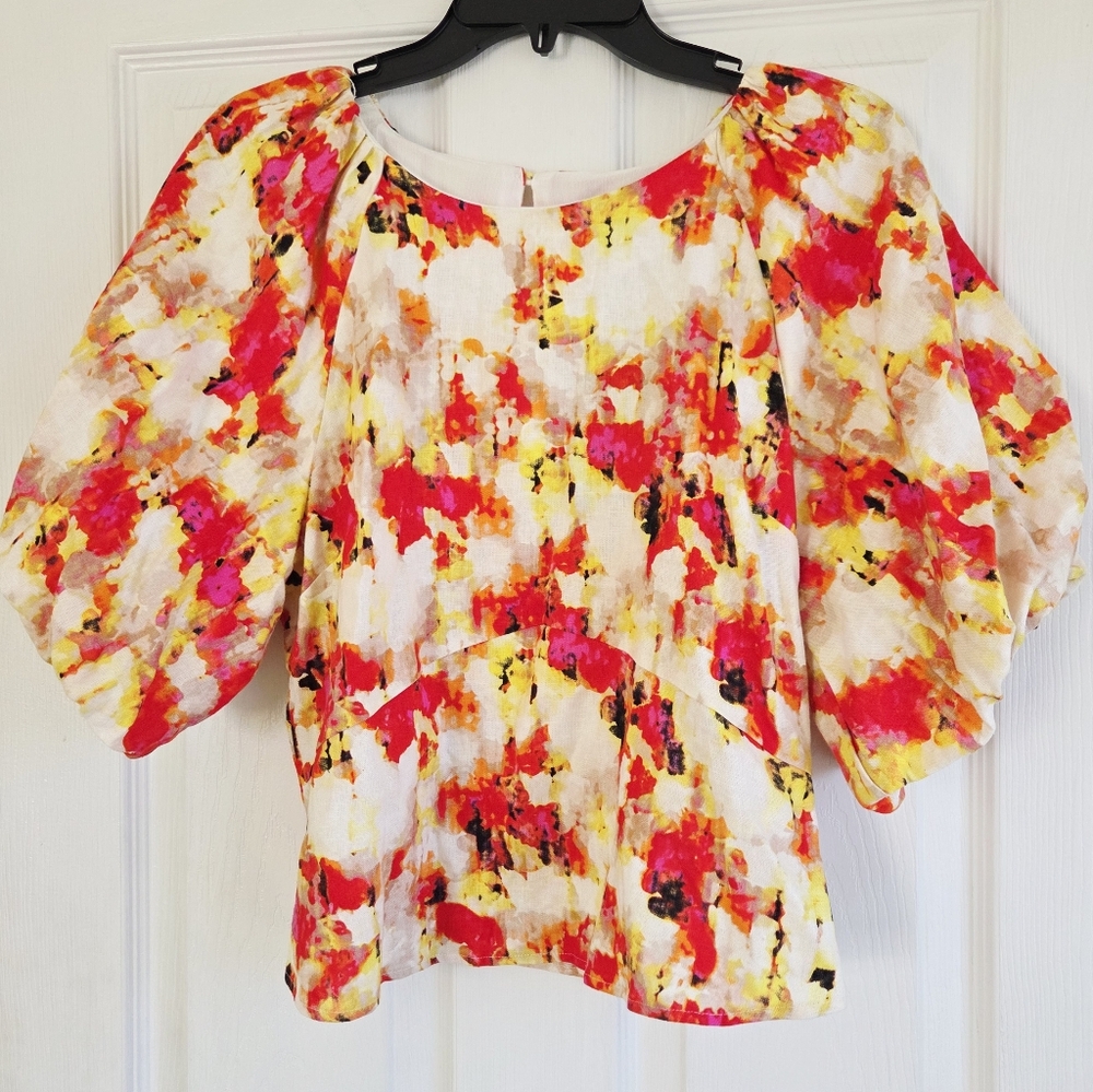 DKNY ✨️ Linen Multicolor Women's Top Size M